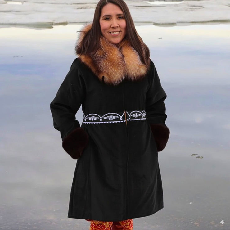 Contemporary Pleated Style Parka