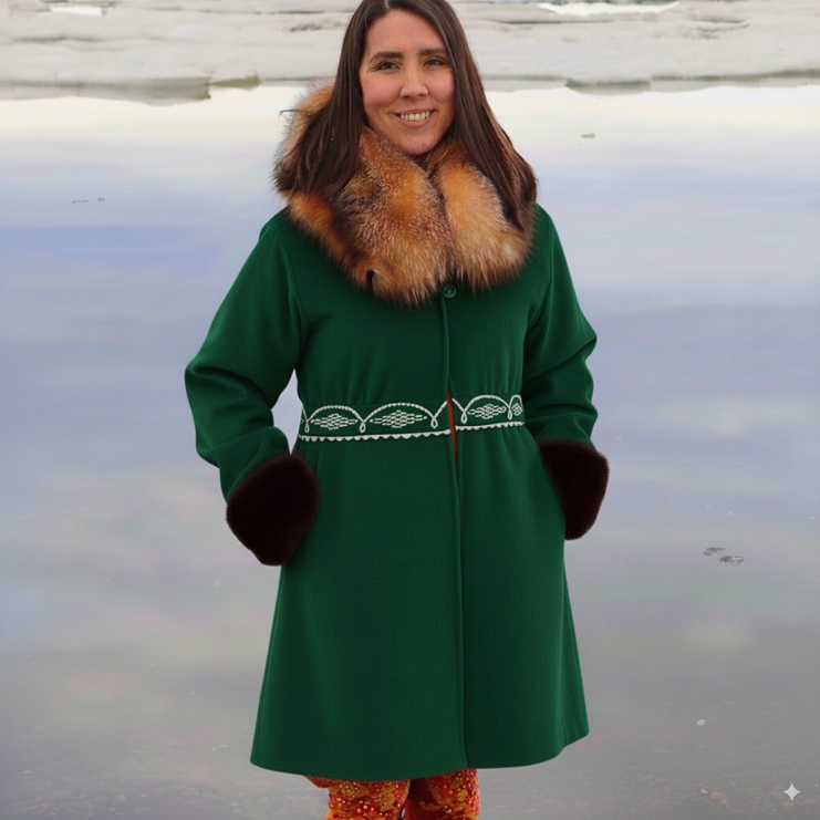 Contemporary Pleated Style Parka