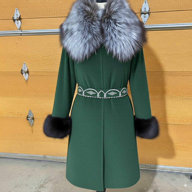Contemporary Pleated Style Parka
