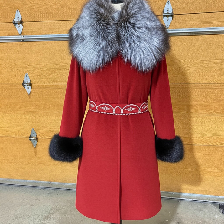 Contemporary Pleated Style Parka