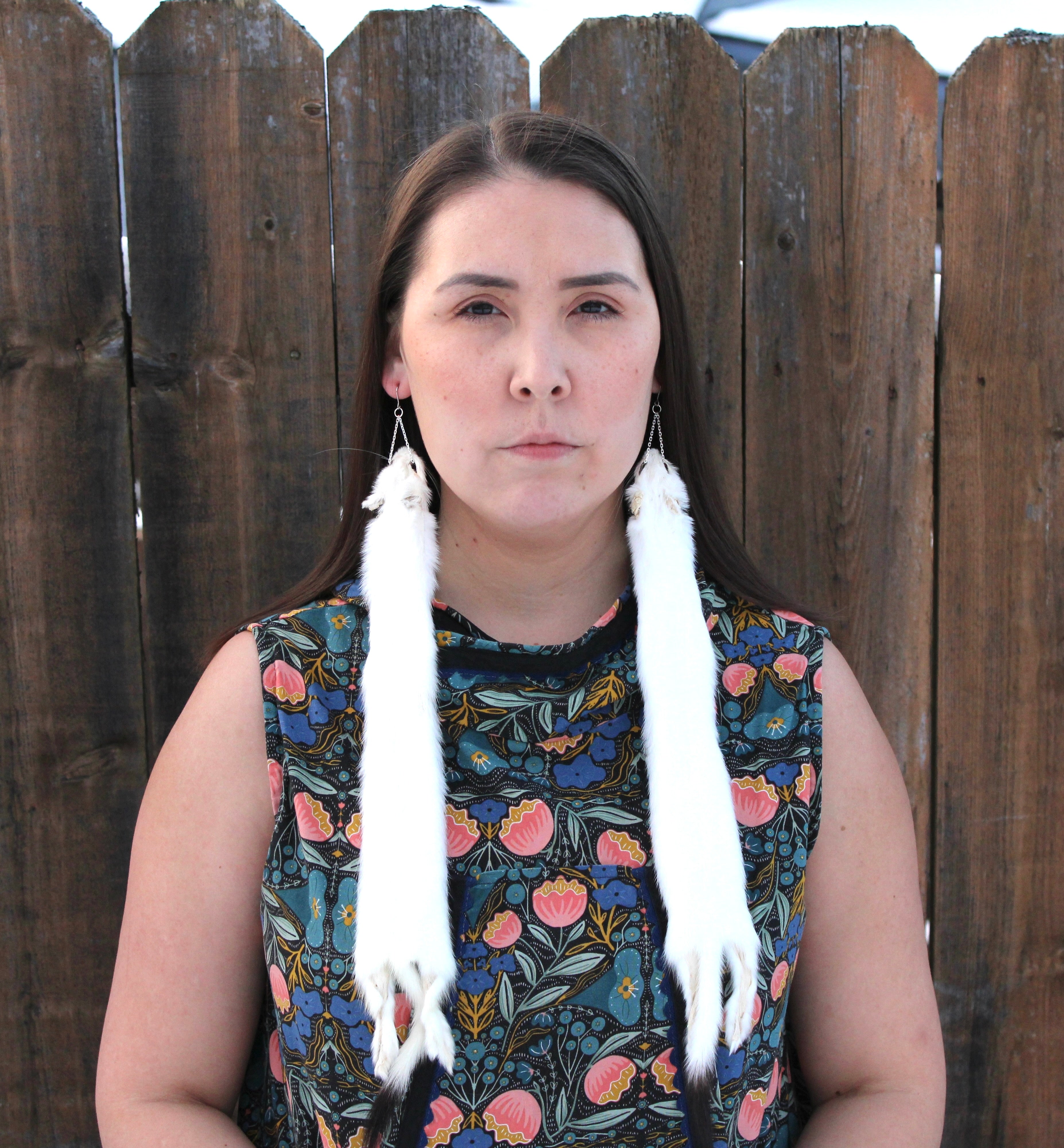 Ermine Fur Earrings