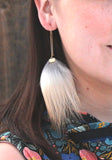 Golden Island Mini Fox Pom Pom Earrings