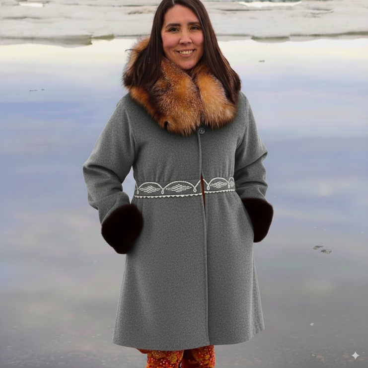 Contemporary Pleated Style Parka