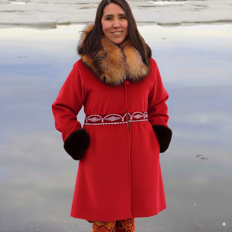 Contemporary Pleated Style Parka