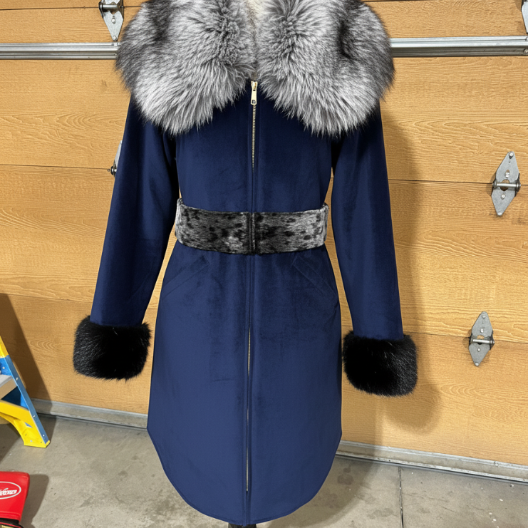 Contemporary U-Style Parka with Sealskin Belt