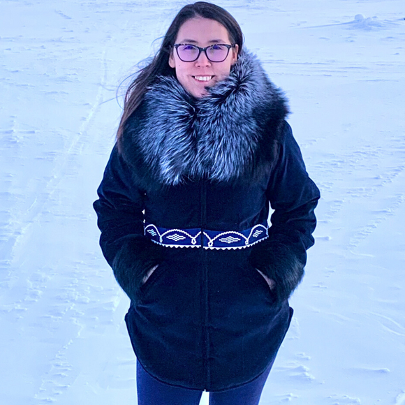 Navy Blue U-Style Basic Parka