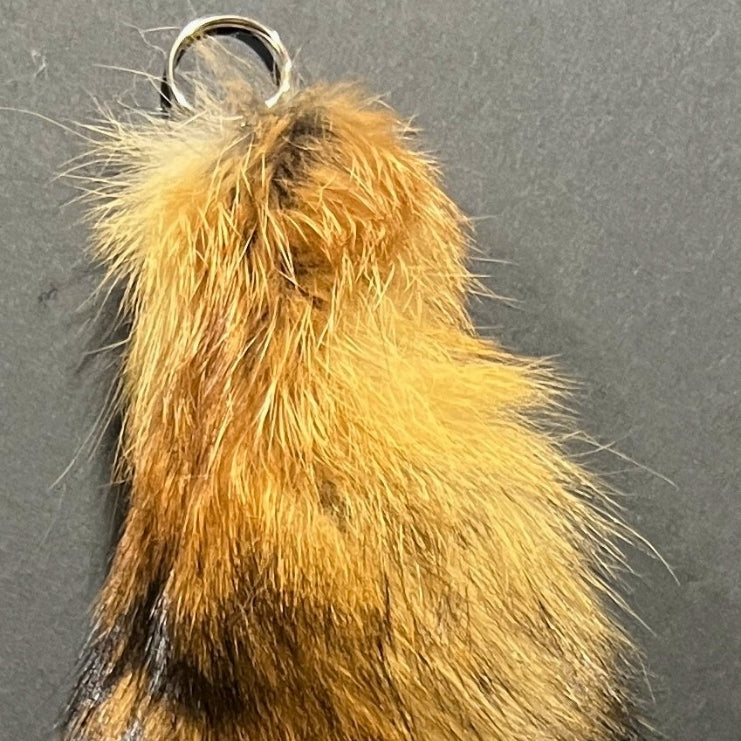Red Fox Tail Keychain