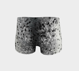 Sealskin print running shorts