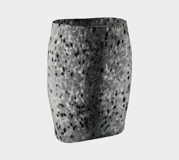 Sealskin Print Fitted Skirt