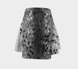 Sealskin Print Flare Skirt
