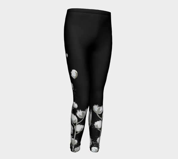 Arctic Cotton Black Youth Leggings