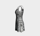 Spotted Sealskin Print Flare Dress