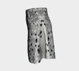 Sealskin Print Flare Skirt