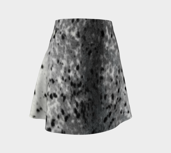 Sealskin Print Flare Skirt